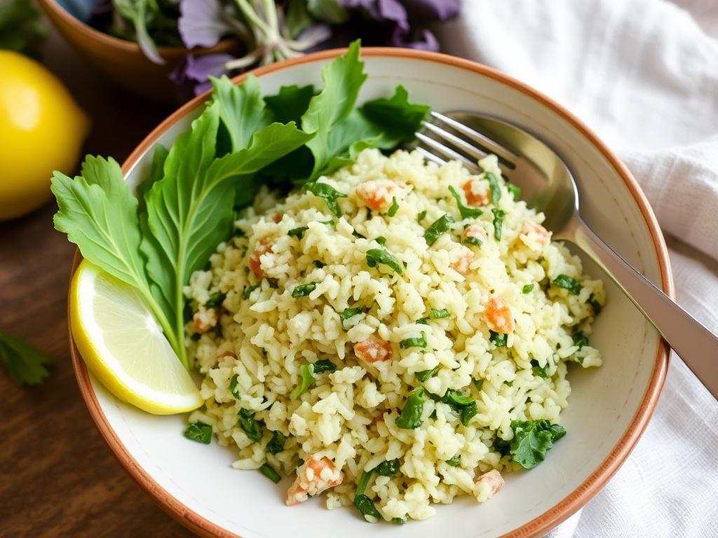Pilaf with greens. What’s in a Bite: Nutritional value Pilaf with greens