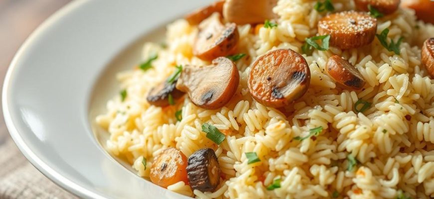 Woodland Comfort: How to Make Soul-Warming Pilaf with White Mushrooms