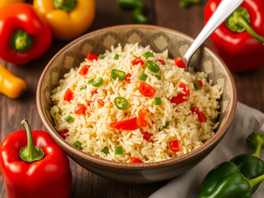 Pilaf with bell peppers. Nutrition: what you get in a bowl Pilaf with bell peppers. Nutrition: what you get in a bowl