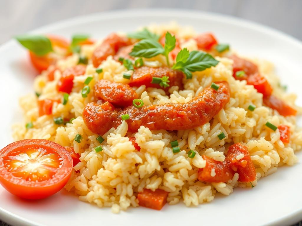 Pilaf with tomato paste. Nutritional value of pilaf with tomato paste