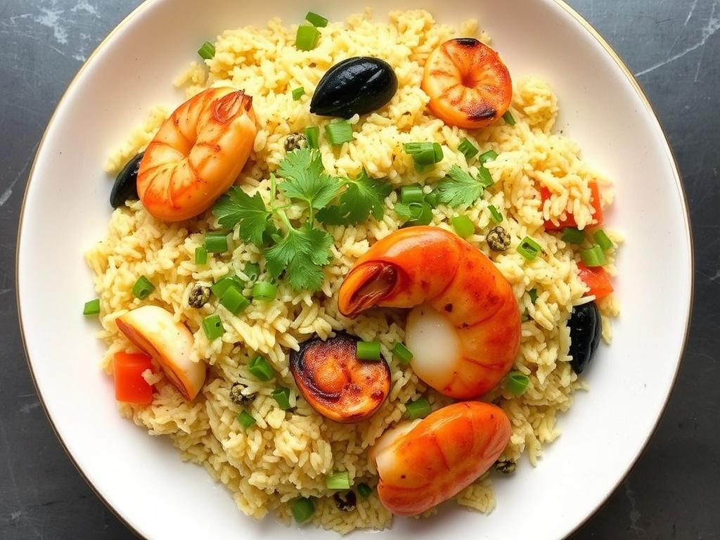 Pilaf with seafood. How Pilaf with seafood appears around the world