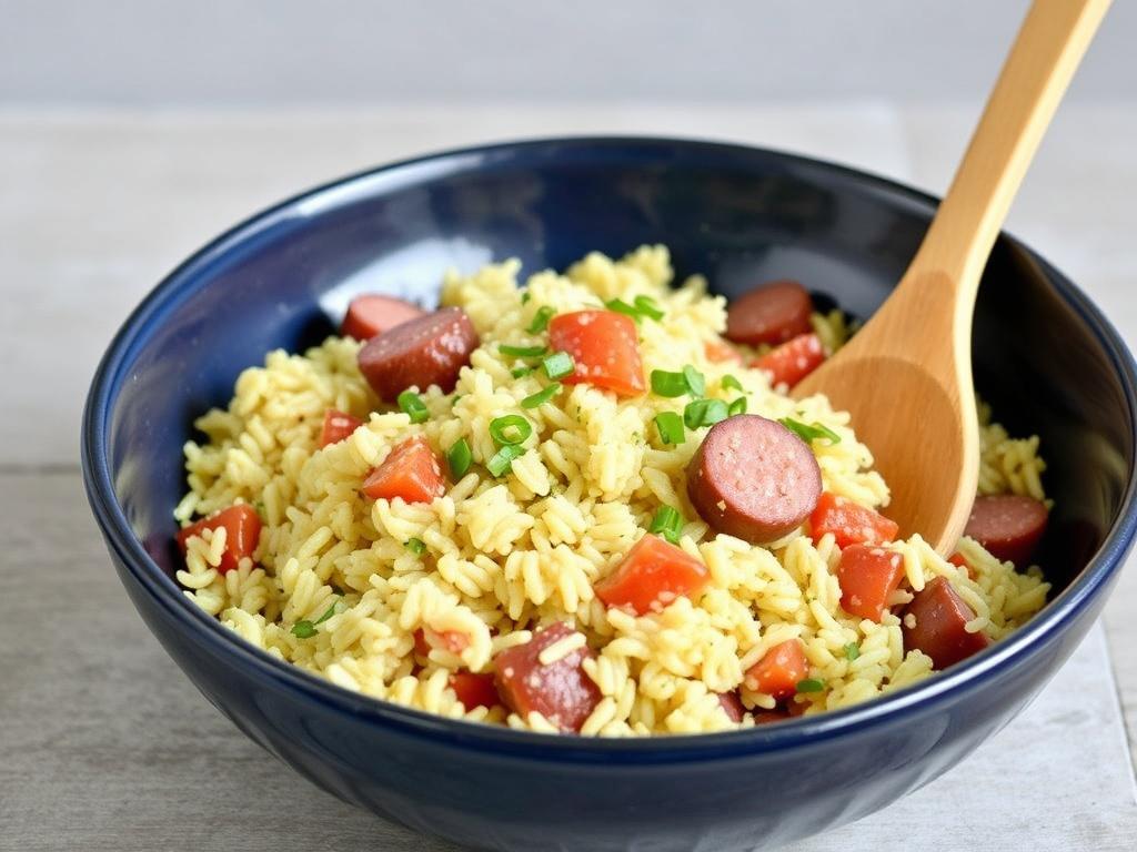 Pilaf with sausage. The best step-by-step cooking recipe for Pilaf with sausage Pilaf with sausage. The best step-by-step cooking recipe for Pilaf with sausage