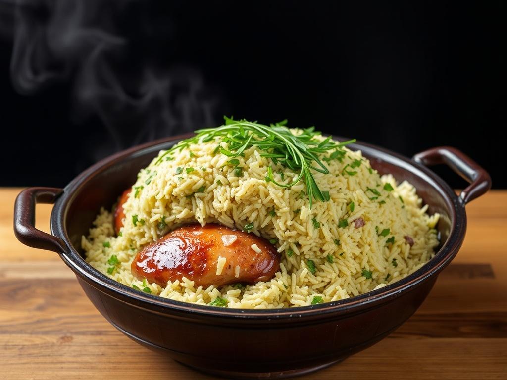Pilaf in a duck roaster. Final thoughts