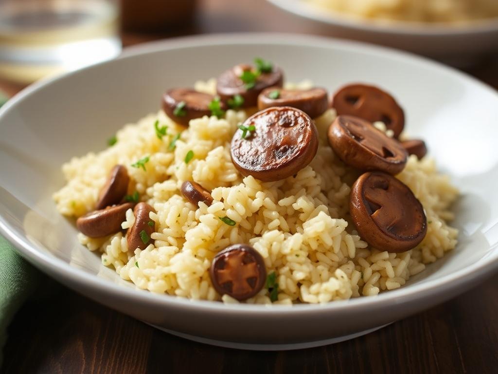 Pilaf with butter mushrooms. Nutritional value Pilaf with butter mushrooms