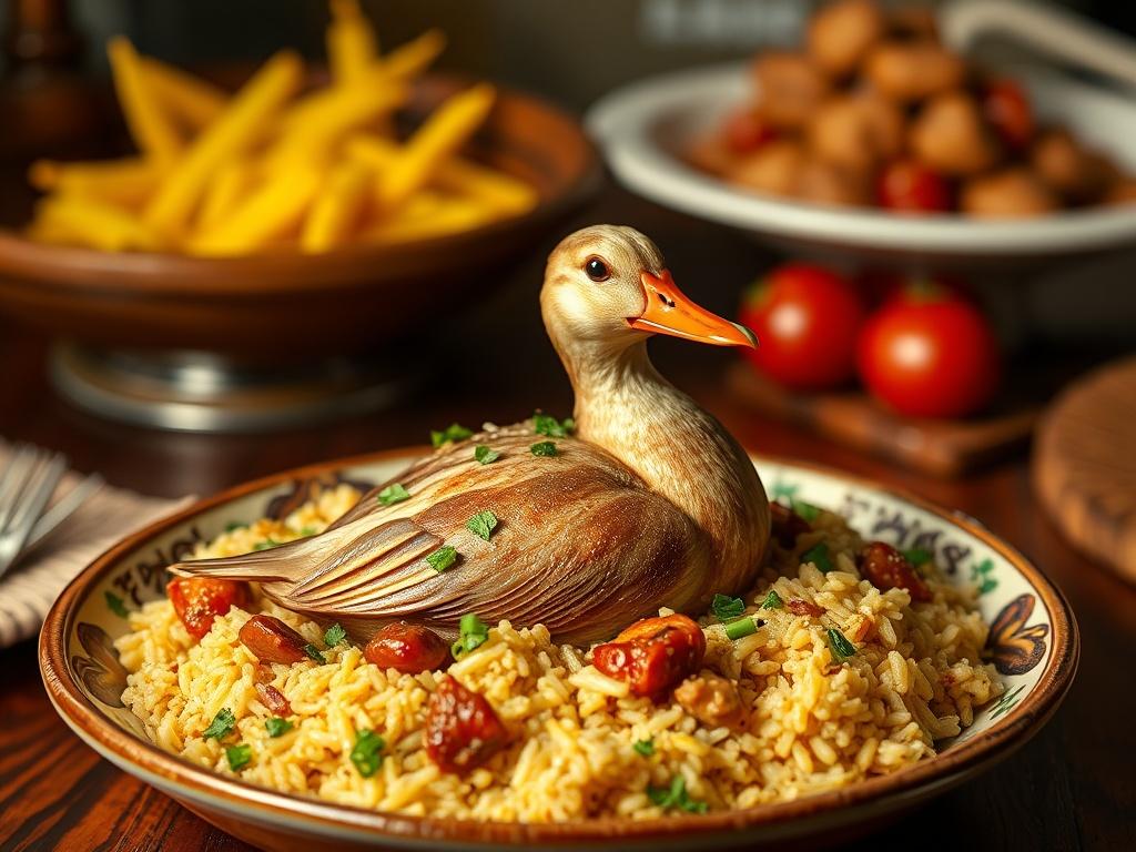 Duck pilaf. How duck pilaf travels the world and wins hearts
