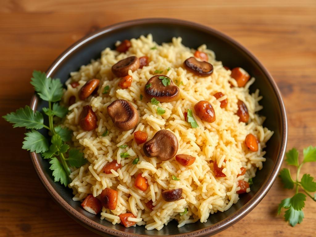 Pilaf with honey mushrooms. History Pilaf with honey mushrooms
